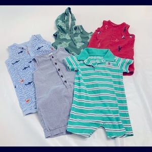 6 Month Baby Boy Summer Rompers